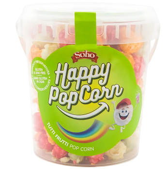 Soho Snacks - Tutti Frutti Flavour Popcorn Eimer 100g